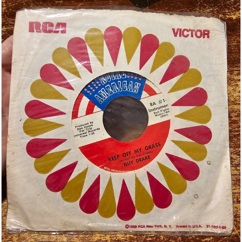 Guy Drake Welfare Cadilac / Keep Off My Grass 7" 45 RPM Single RA #1-A 1969